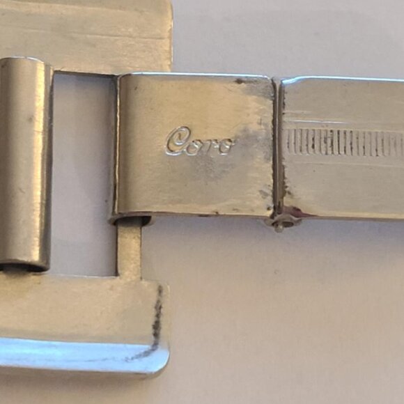 Coro Wide Link Chain Bracelet Silver Tone Signed Vintage - Picture 4 of 5